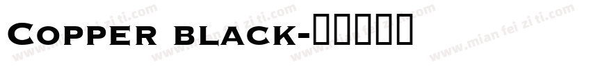 Copper black字体转换